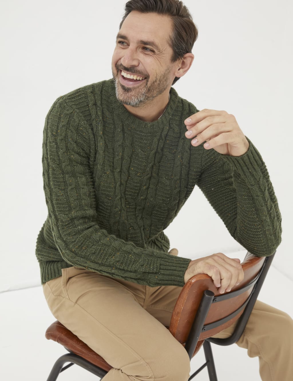 Fat face top cable knit jumper