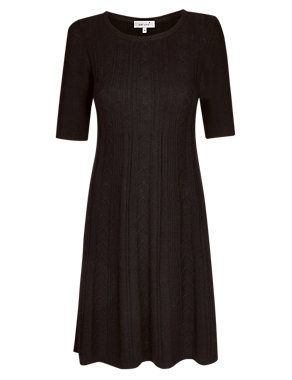 Wool Blend Cable Knit Dress Image 2 of 6