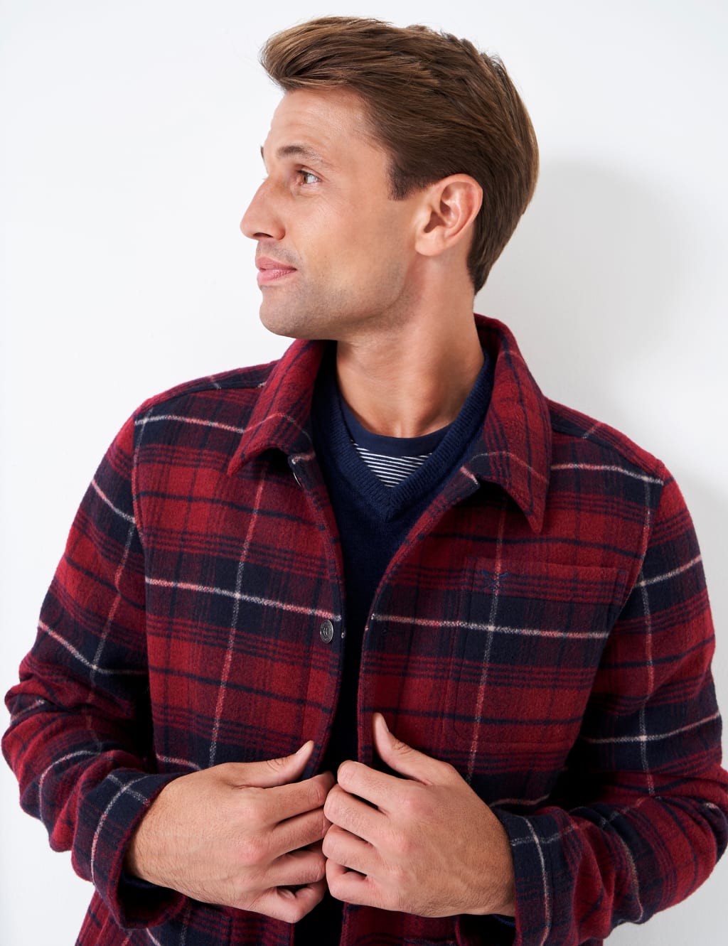 Wool Blend Checked Jacket