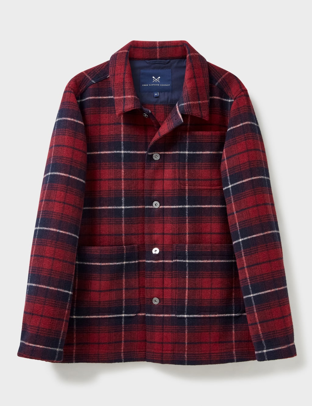 Checked wool hot sale blend jacket