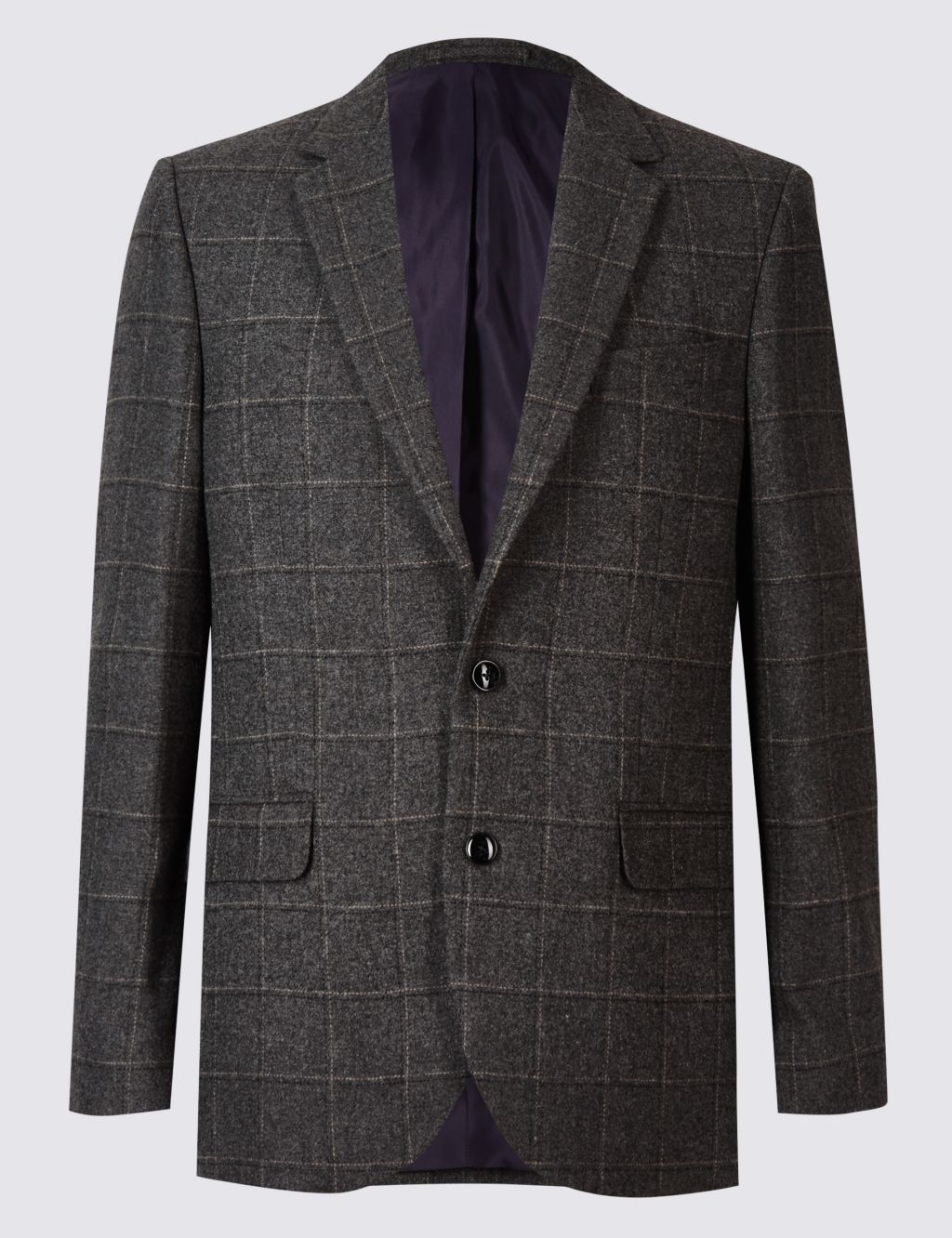 Wool Blend Checked Jacket 3 of 5
