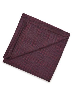 Wool Blend Checked Pocket Square Image 1 of 1