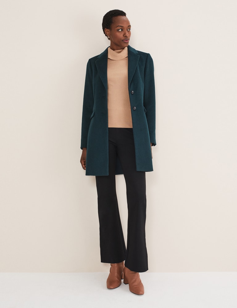Teal coat womens top