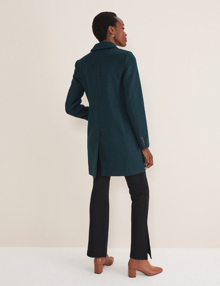 Wool Blend Collared Tailored Coat, Phase Eight