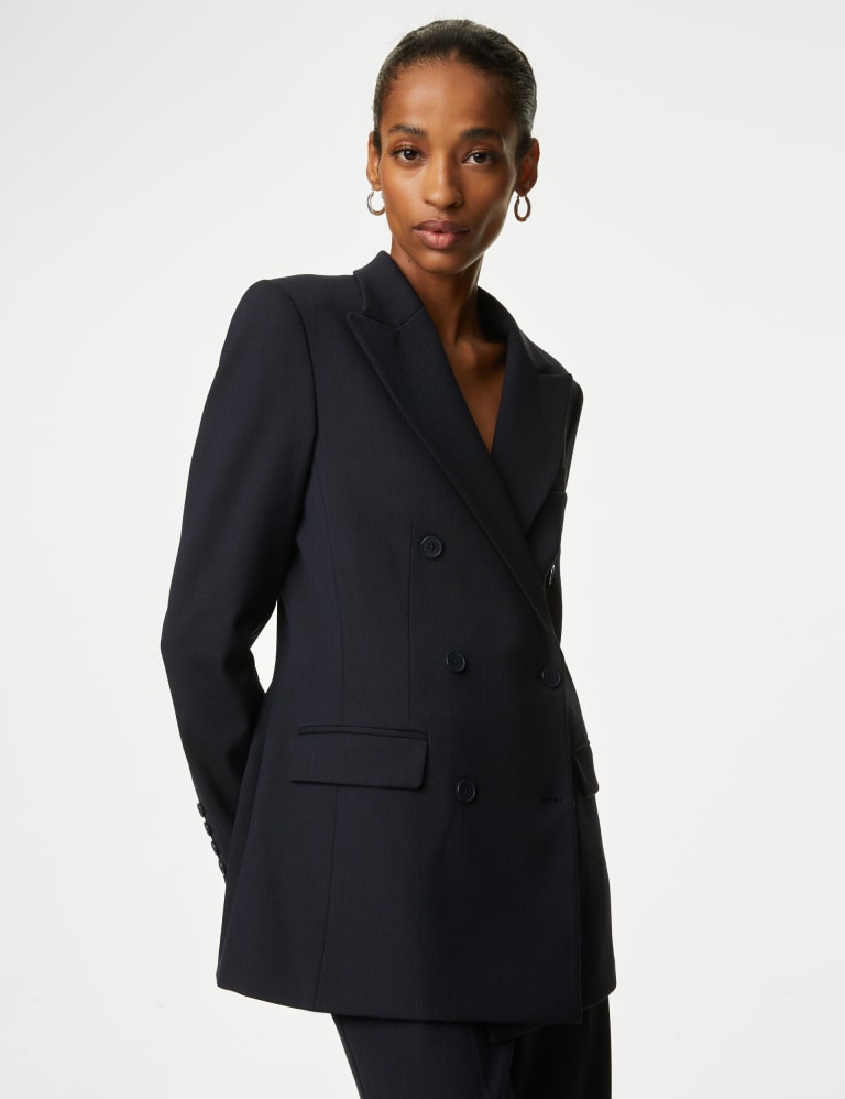 Wool Blend Double Breasted Blazer | Autograph | M&S