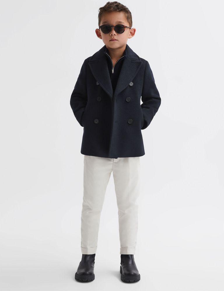 Wool Blend Double Breasted Jacket (4-14 Yrs) 3 of 5
