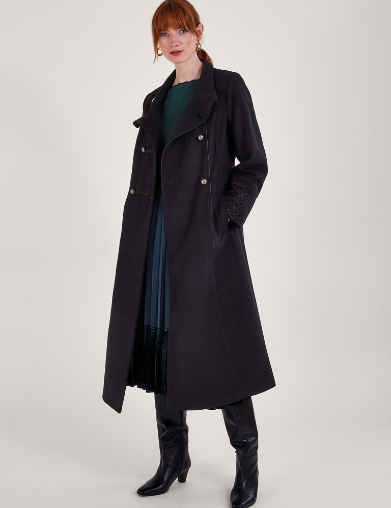 M&s collection wool blend double breasted coat hot sale