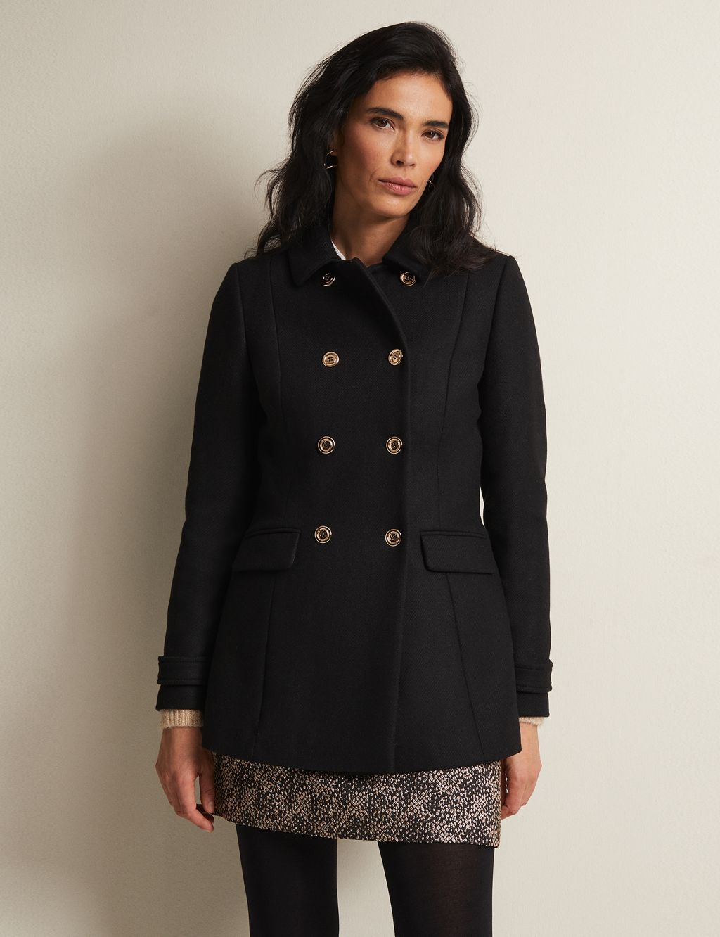 Wool Blend Double Breasted Pea Coat | Phase Eight | M&S