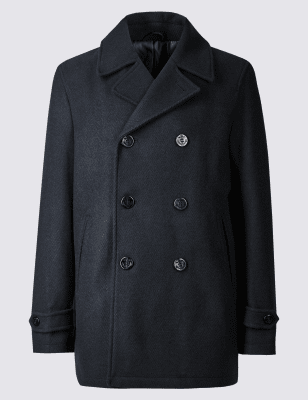 M&s on sale mens peacoat