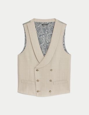 Wool Blend Double Breasted Waistcoat Image 2 of 8