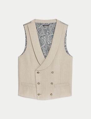 Wool Blend Double Breasted Waistcoat Image 2 of 8