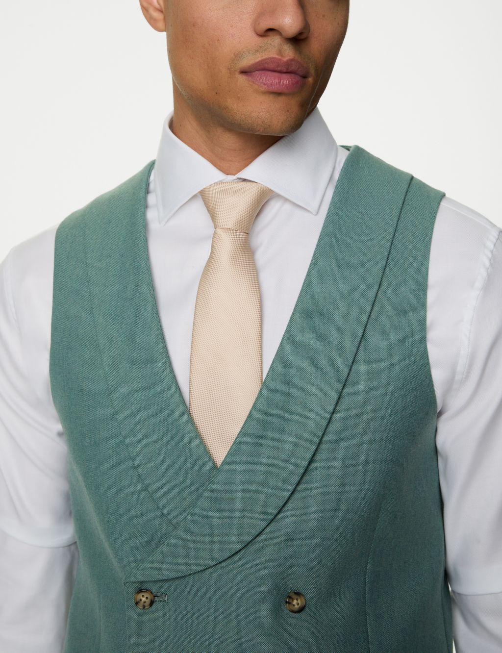 Wool Blend Double Breasted Waistcoat 2 of 9