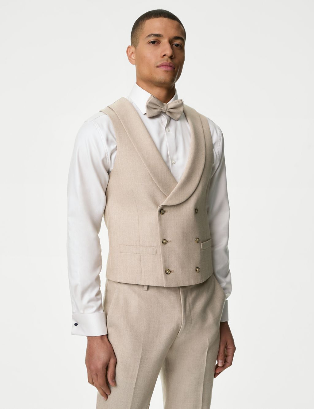 Wool Blend Double Breasted Waistcoat 7 of 8