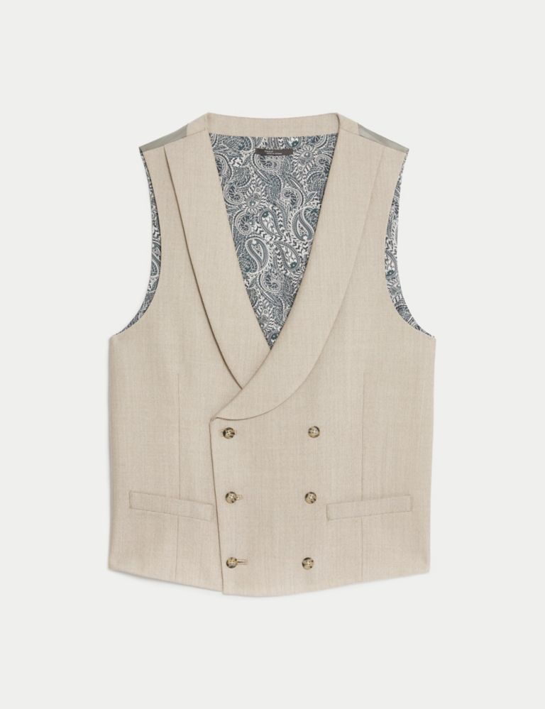 Wool Blend Double Breasted Waistcoat 3 of 8