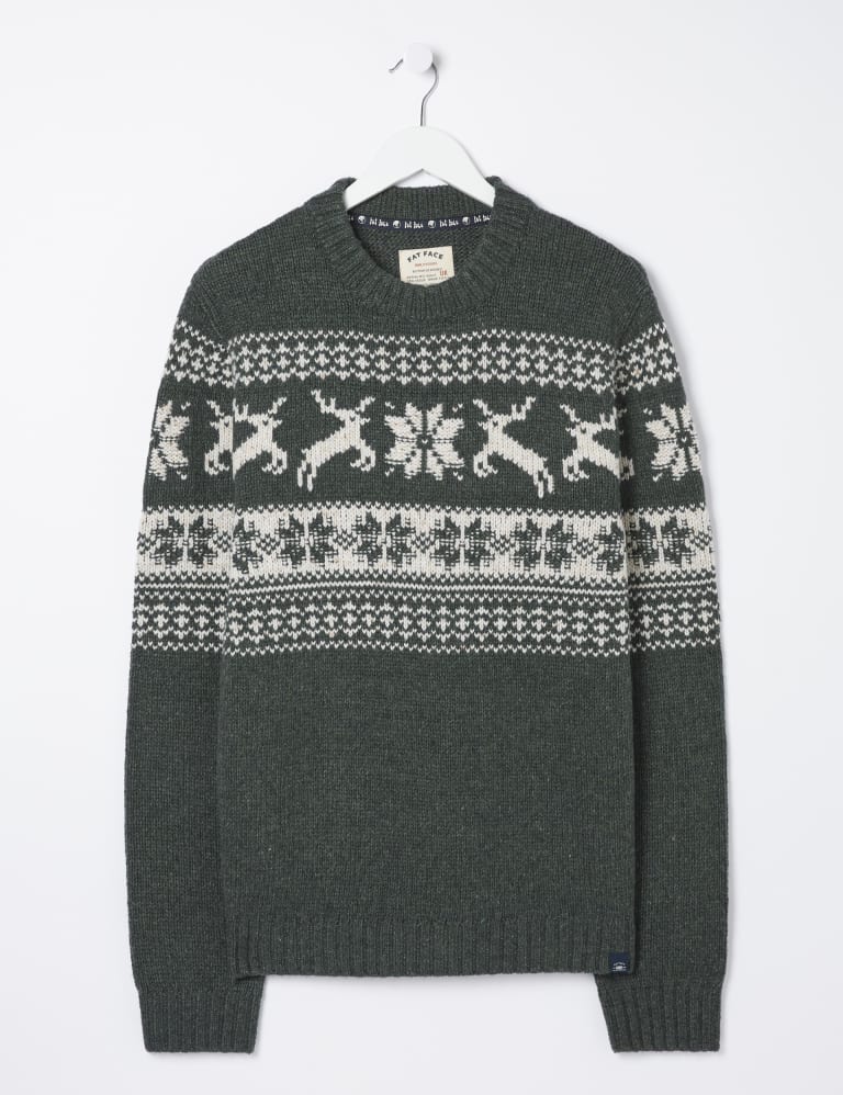 Wool Blend Fair Isle Crew Neck Jumper 2 of 4