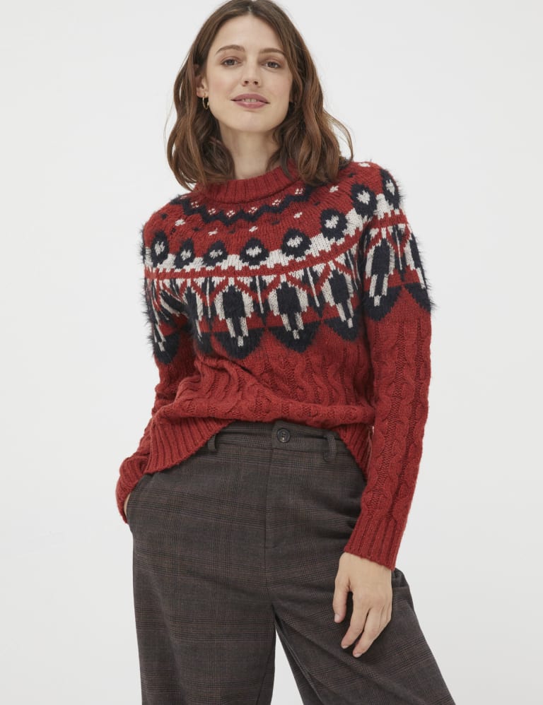 A Roll-Neck Fairisle Jumper Dress with Chelsea Boots - What Lizzy