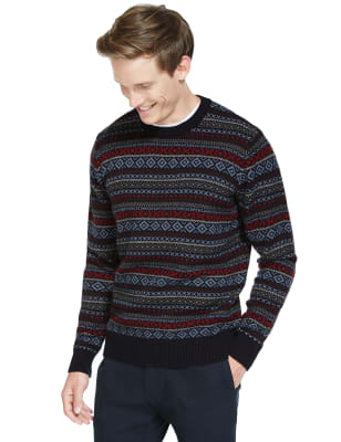 Fair isle jumper shop marks and spencer