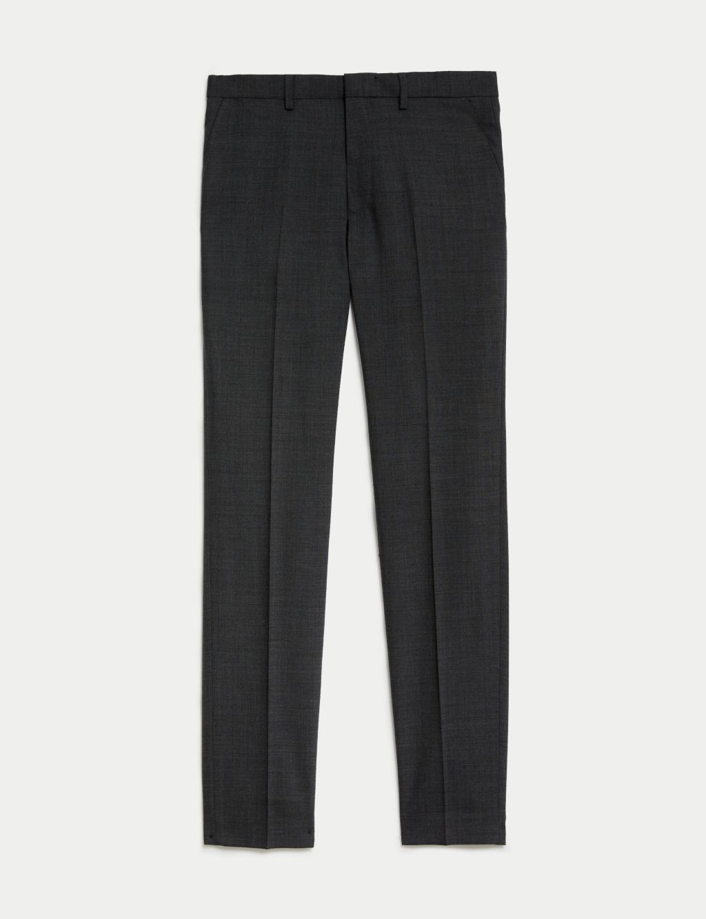 Wool Blend Flat Front Stretch Trousers 5 of 7