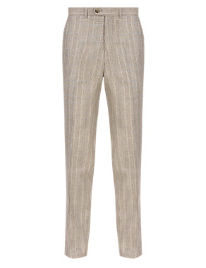 Wool Blend Flat Front Trousers Image 2 of 4