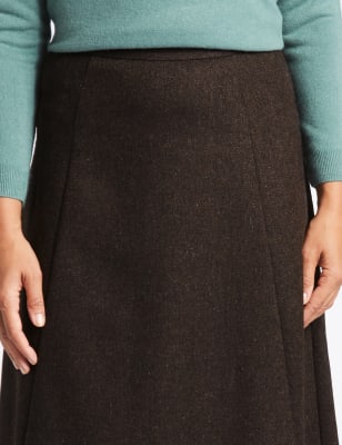 Long wool outlet skirt 9mm