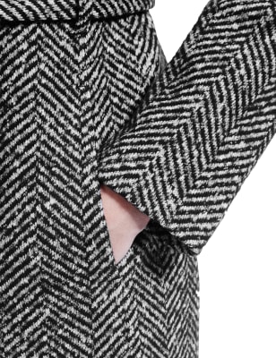 Marks and spencer herringbone 2024 coat