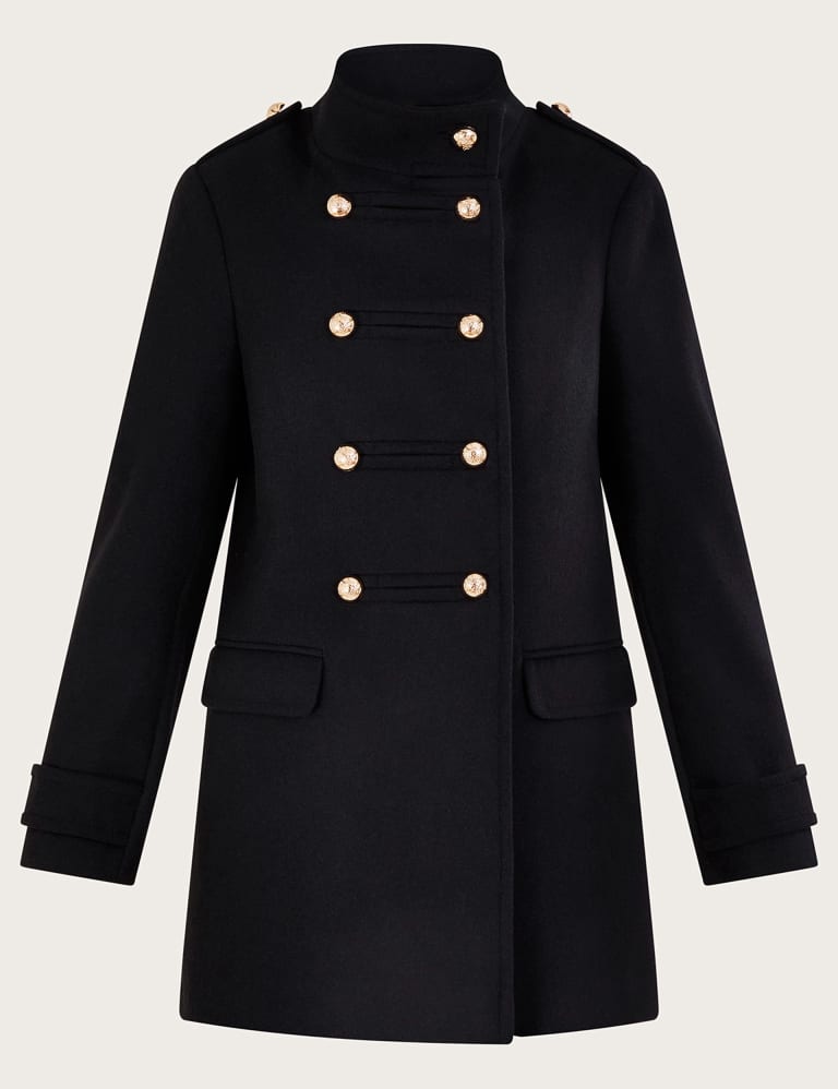 High neck peacoat discount