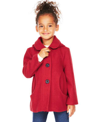 Girls red hot sale swing coat