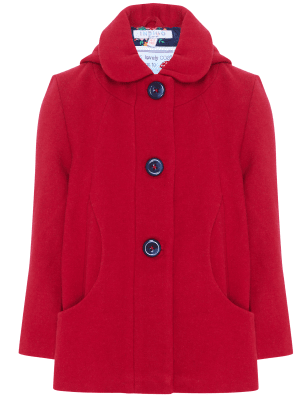 Wool blend swing on sale coat