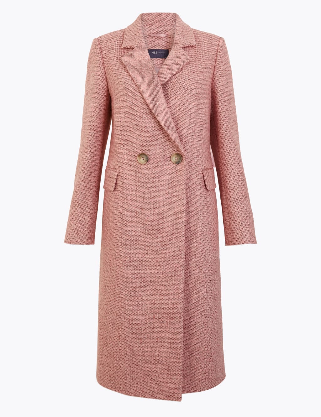 Wool Blend Longline City Coat M&S Collection M&S