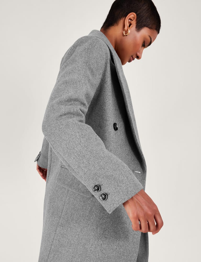 Wool Blend Longline Tailored Coat