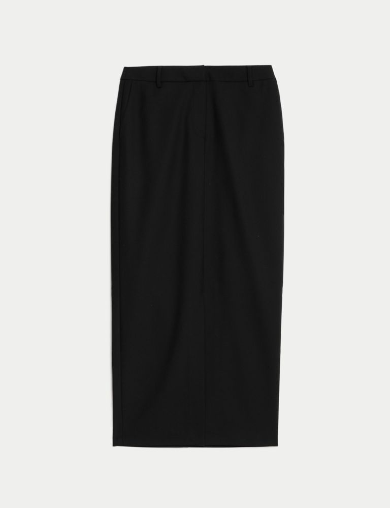 Wool Blend Maxi Column Skirt 3 of 7