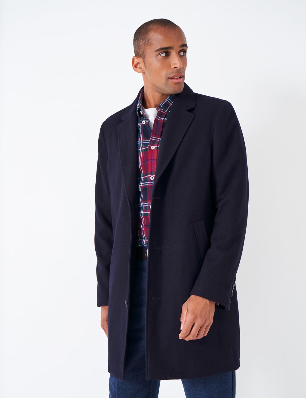Mens overcoat navy blue sale