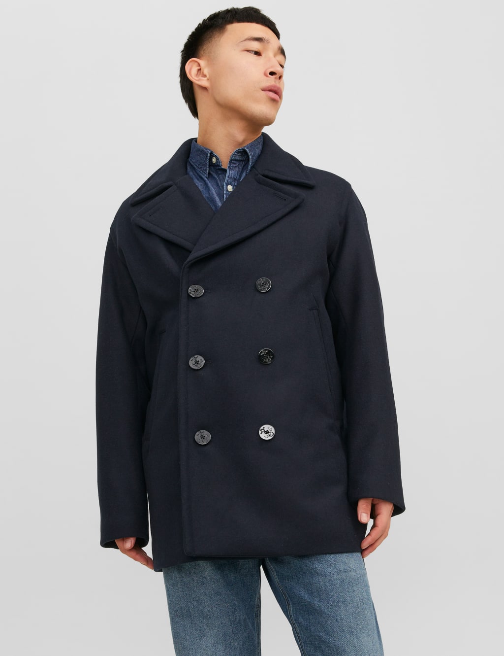 Wool Blend Peacoat