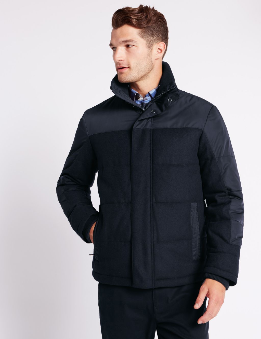 Wool Blend Quilted Jacket with Stormwear™ 5 of 6