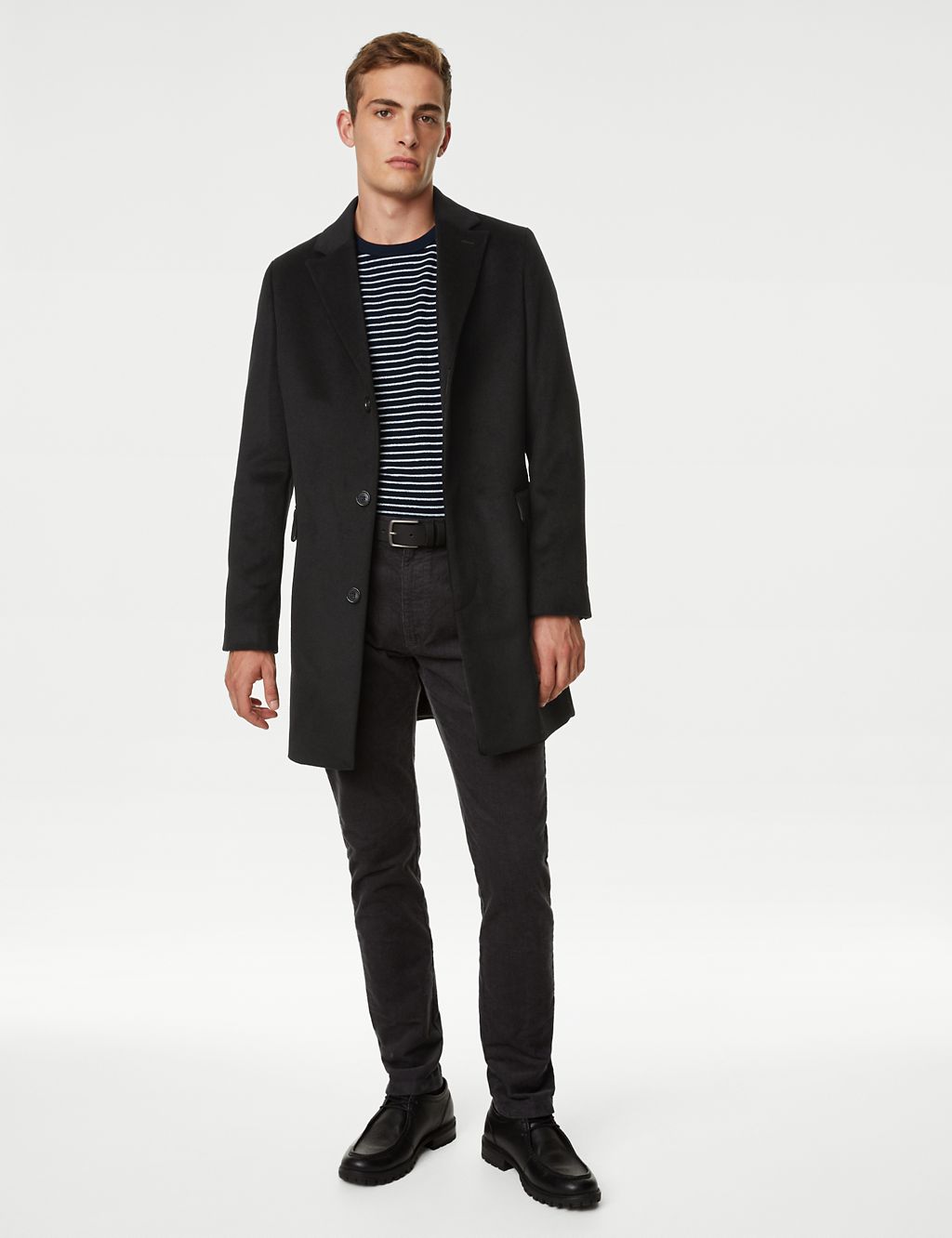 Wool Blend Revere Coat | M&S Collection | M&S