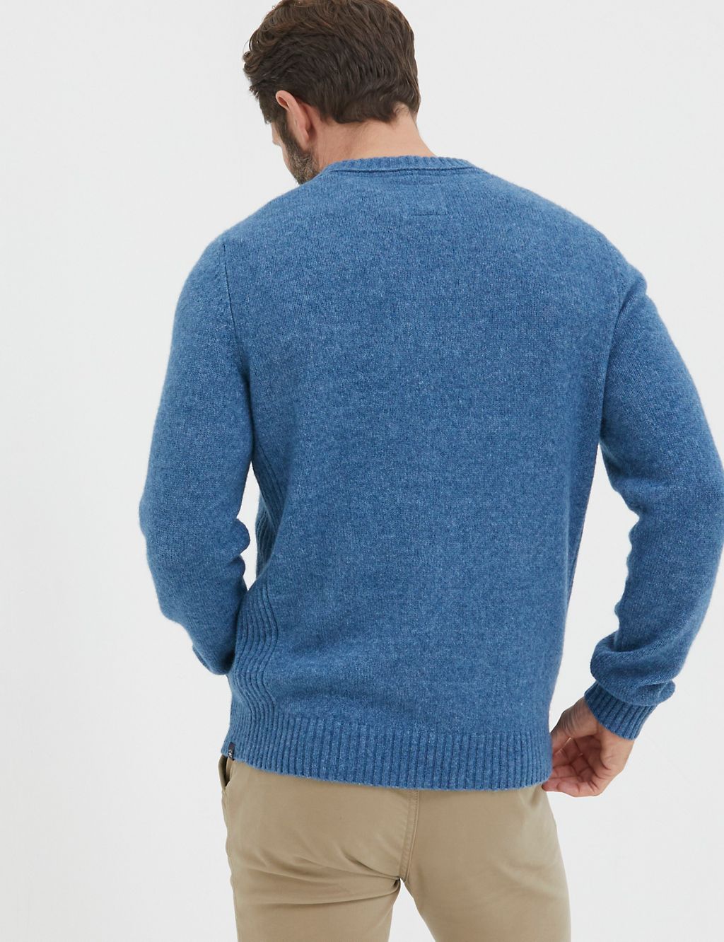 Wool Blend Ribbed Crew Neck Jumper 2 of 5