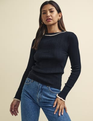 Musto crew outlet neck ribbed knit