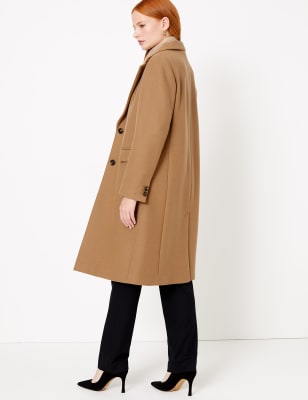 Marks and spencer outlet black wool coat