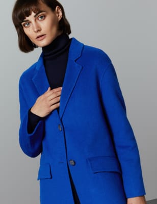 M&S Coats, Jackets & Waistcoats for Women New M&S Autograph Cobalt Blue