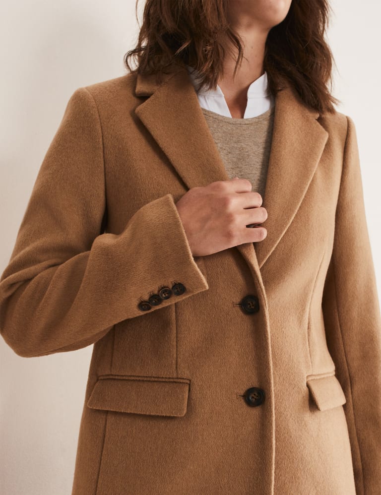 Single button camel coat shop