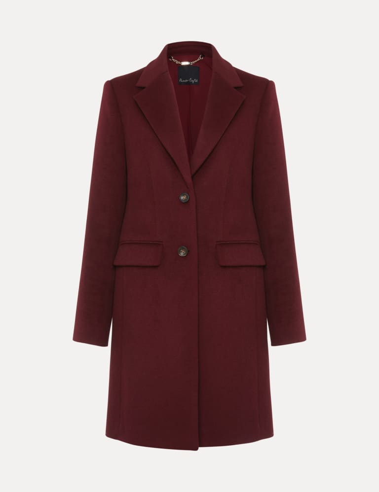 Women Maroon Trench Coat Double Breasted Pocket Pea Coat Women