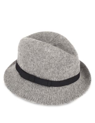 Wool Blend Smart Trilby Hat Image 2 of 3