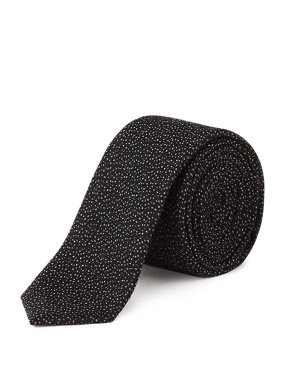 Wool Blend Spotted Tie Image 2 of 3