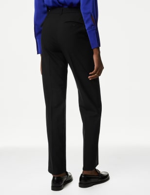 Jersey Twill Straight Leg Trousers