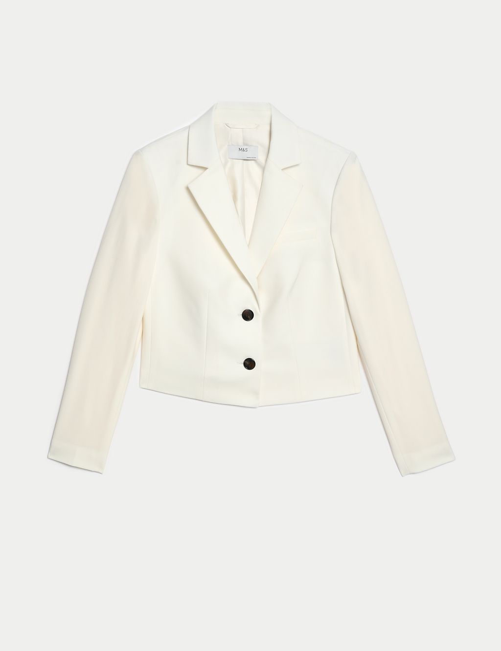 Wool Blend Tailored Cropped Blazer 1 of 6