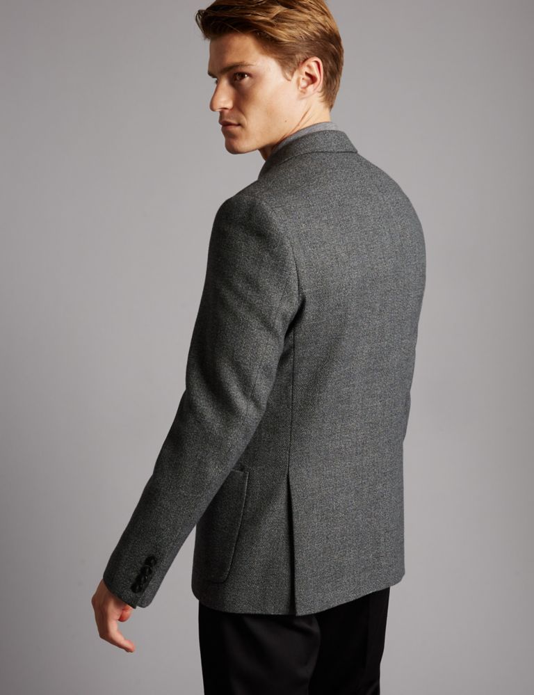 Wool Blend Tailored Fit 2 Button Jacket 3 of 8