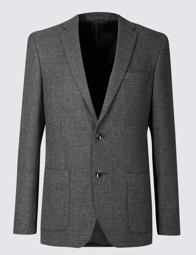 Wool Blend Tailored Fit 2 Button Jacket 2 of 8