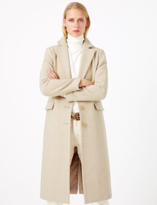 cream color wool coat