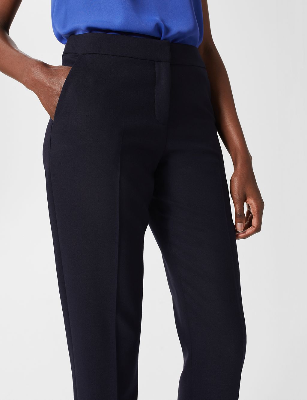 Wool Blend Tapered Ankle Grazer Trousers 4 of 5