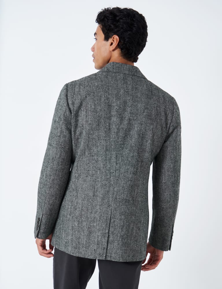 Grey textured outlet blazer